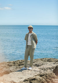 City Pant Lin Gray Green