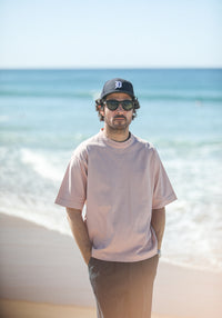 Tee-Shirt Oversize Acid Wash Faded Pink