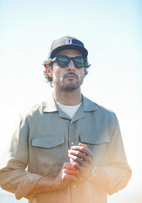 Military Camp Collar Lin Khaki