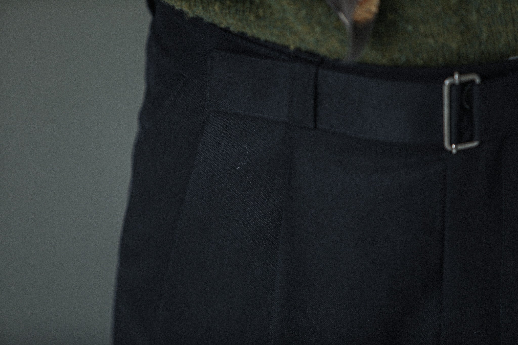 Pantalon Double Pince Flanelle Navy - Coupe Balloon