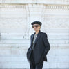 Blazer Croisé Flanelle Noire Light Oversize
