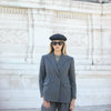 Blazer Croisé Flanelle Grise Light Oversize