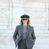 Blazer Croisé Flanelle Grise Light Oversize