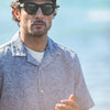 Camp Collar Denim Paisley Bleach  - Modern Fit