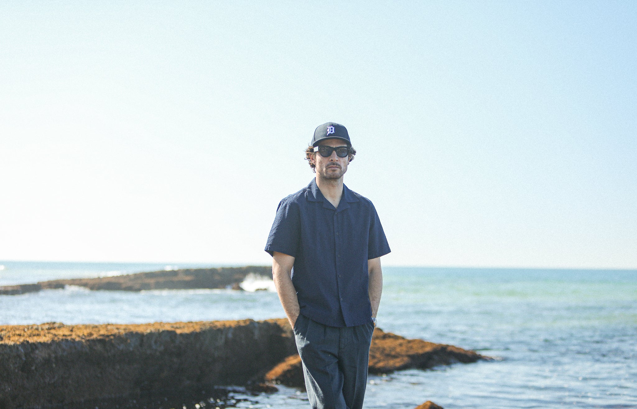 Chemise Homme Seersucker Navy  - Modern Fit