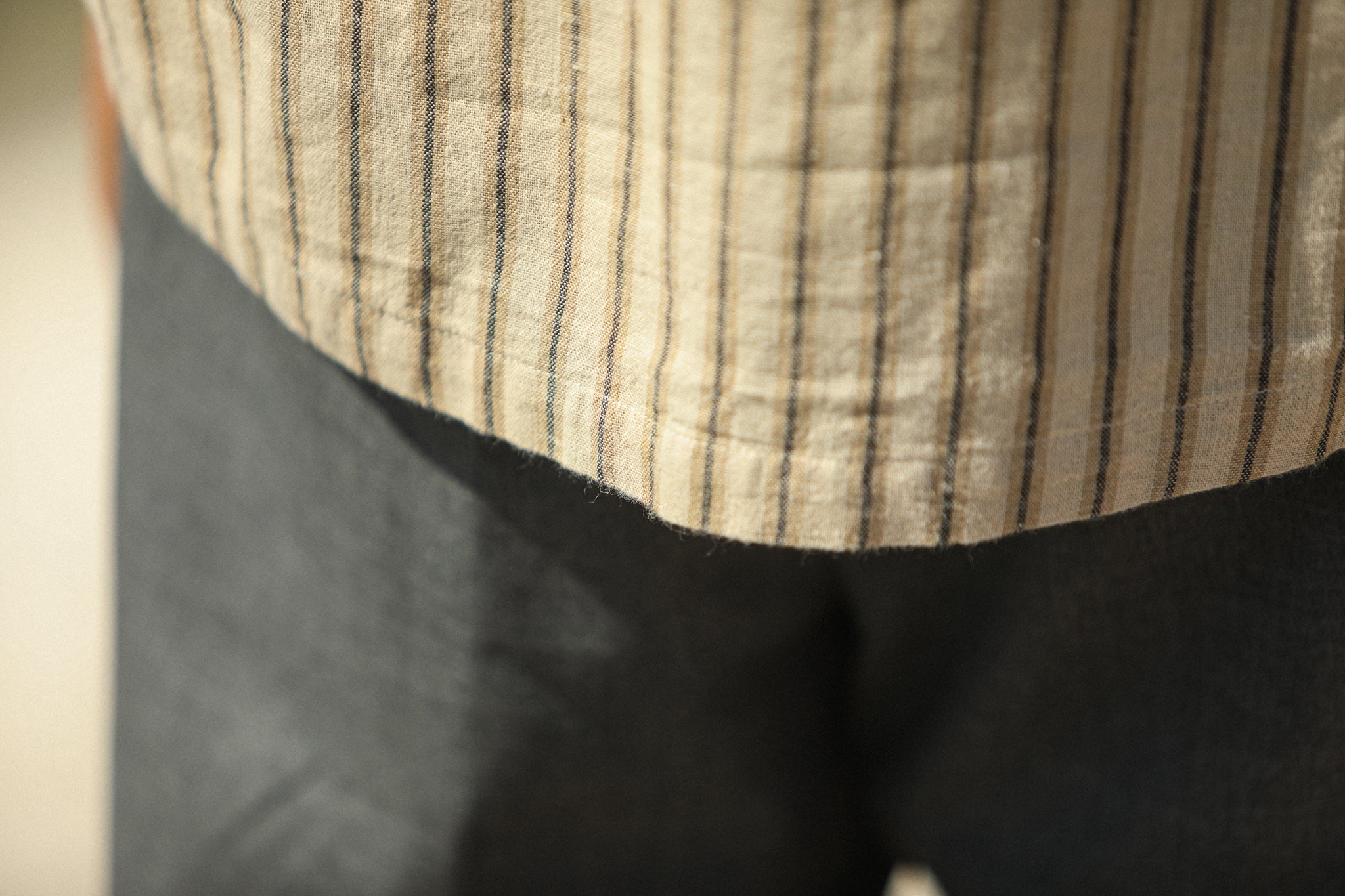Modern Camp Collar Japanese Linen Beige