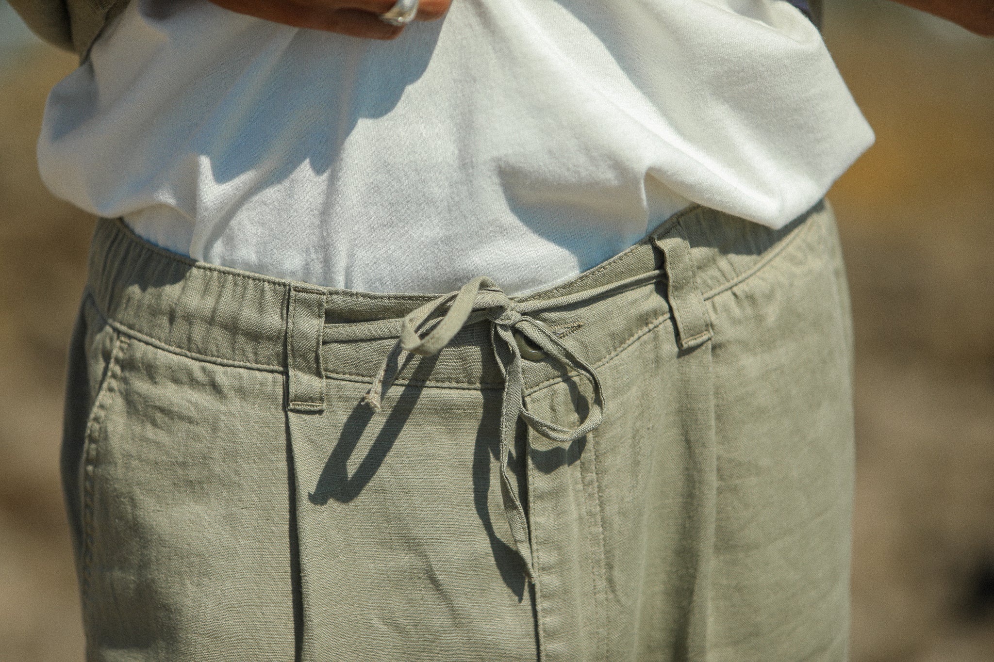 City Pant Lin Gray Green