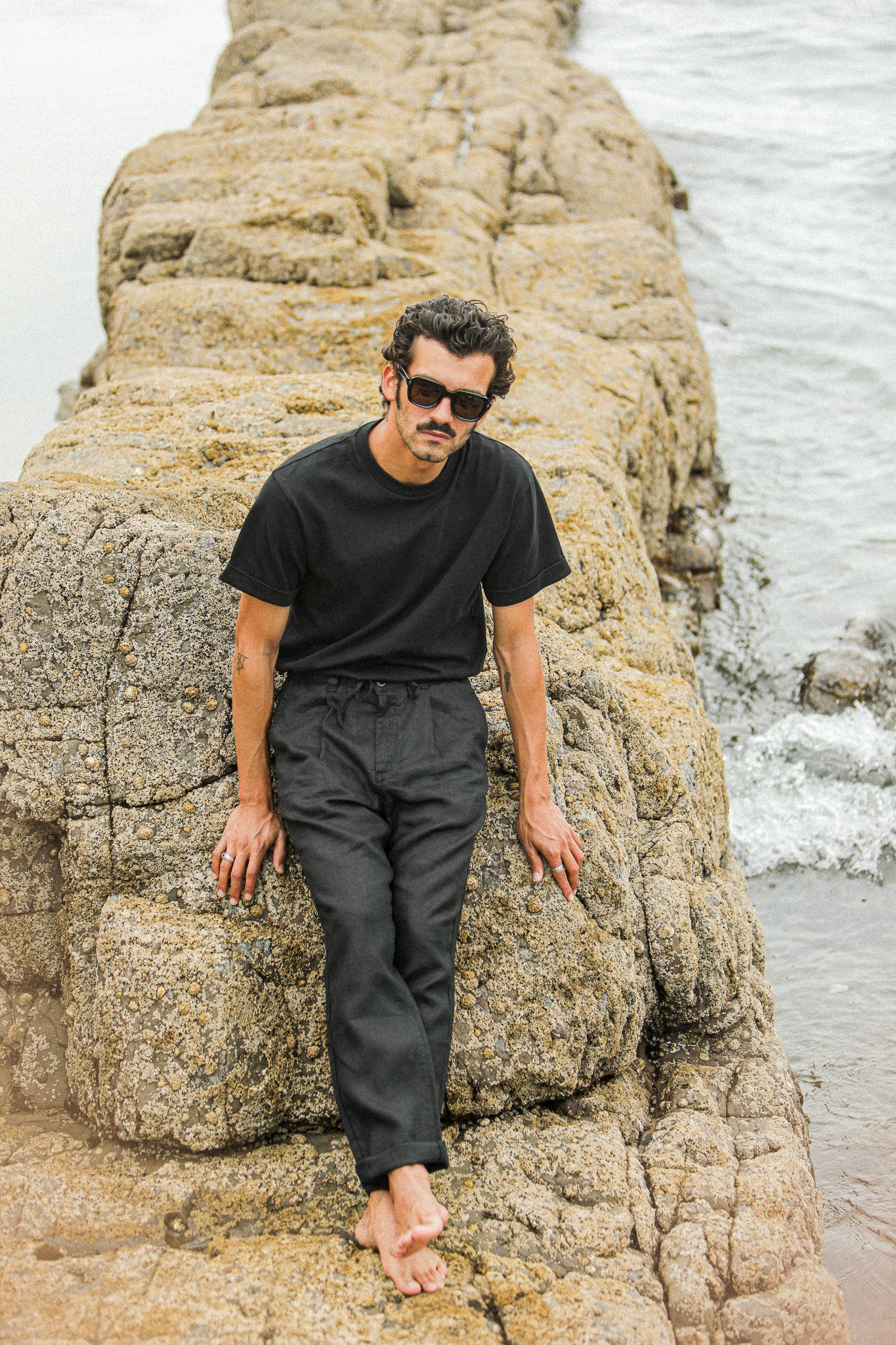 City Pant Lin Noir