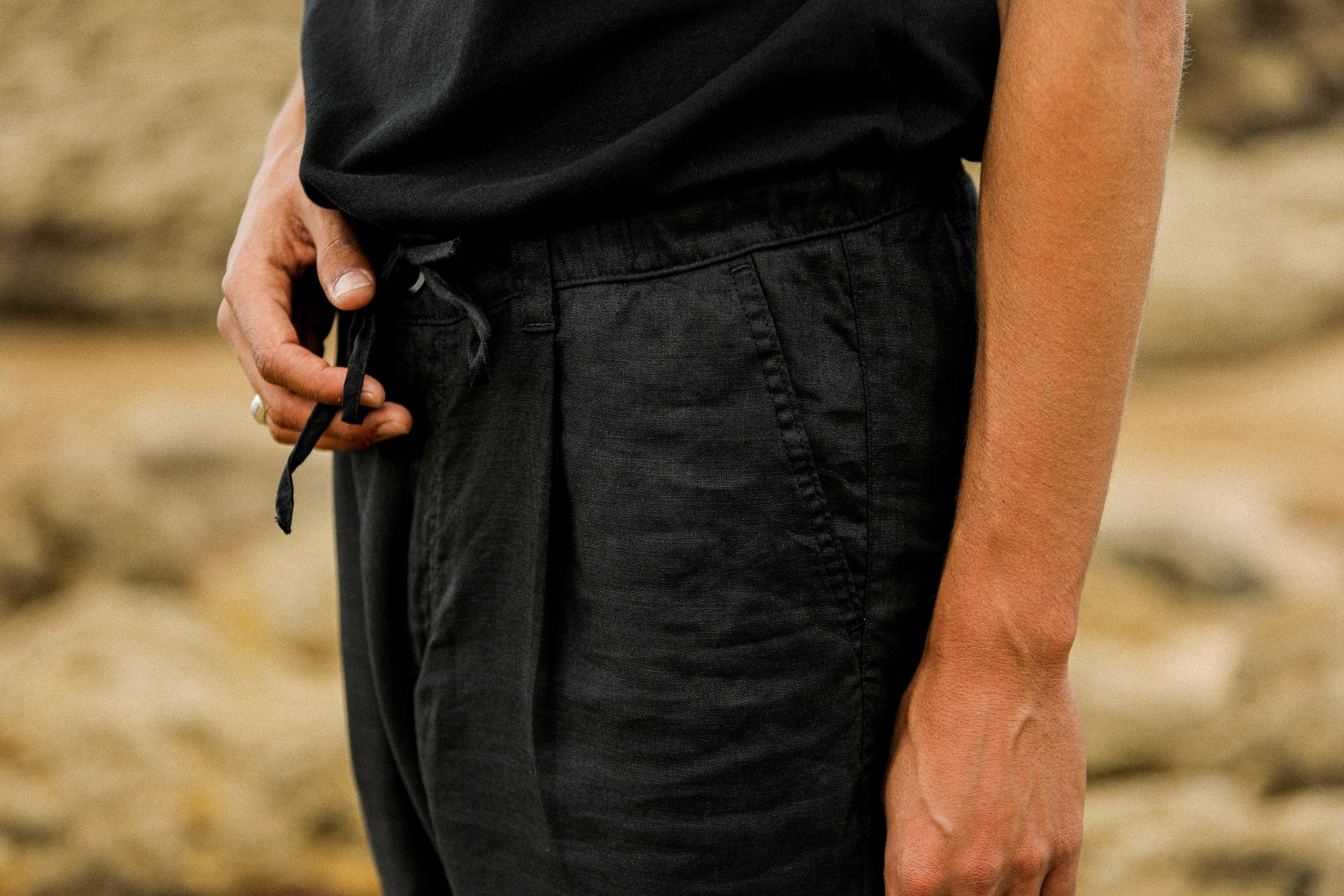 City Pant Lin Noir