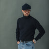 Pull Col Roulé Pure Laine Marine