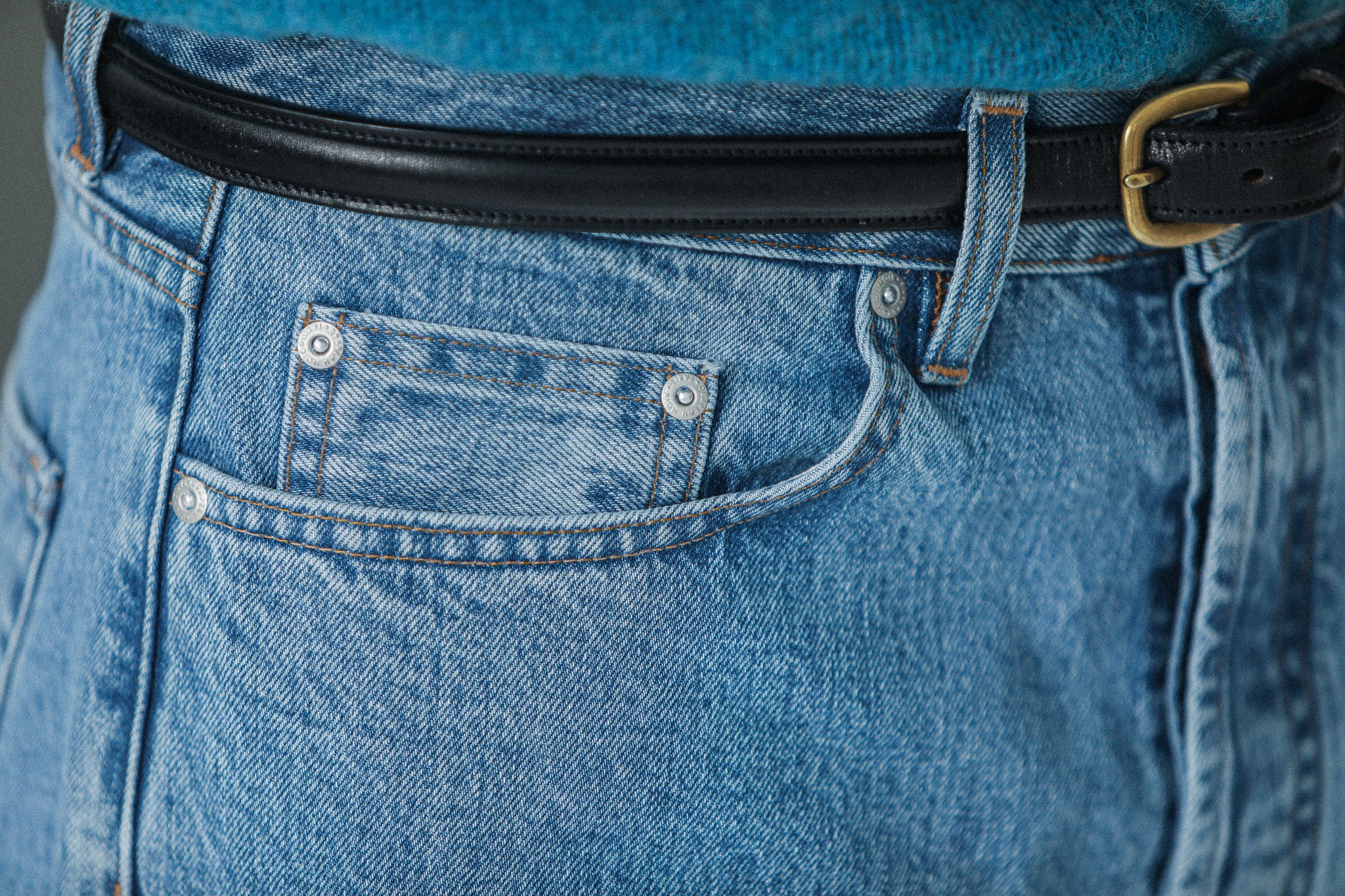 Jean Selvedge blue bleach -  Confort Fit