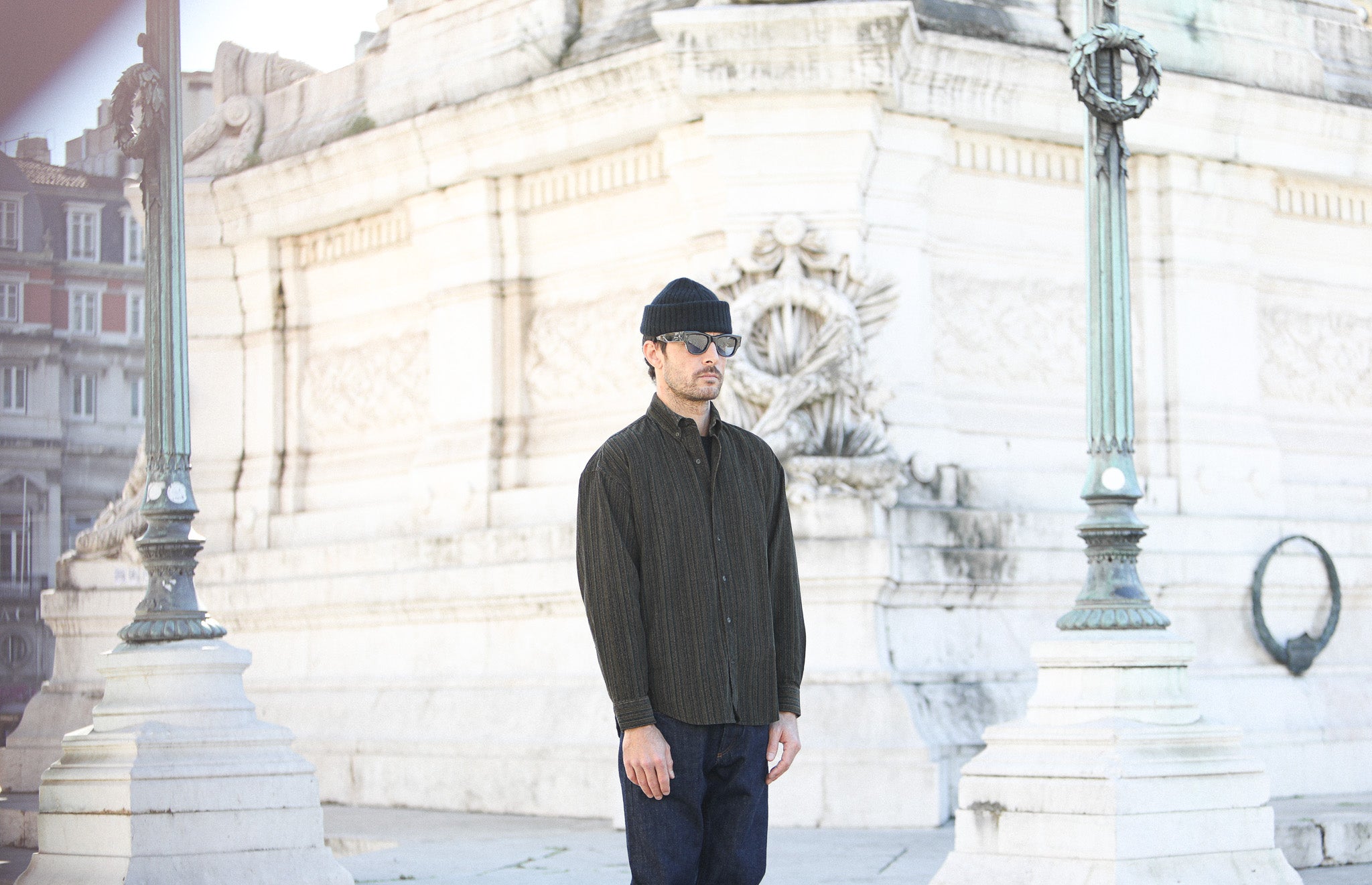 Chemise Velours Japan Stripes Khaki - New Modern Fit