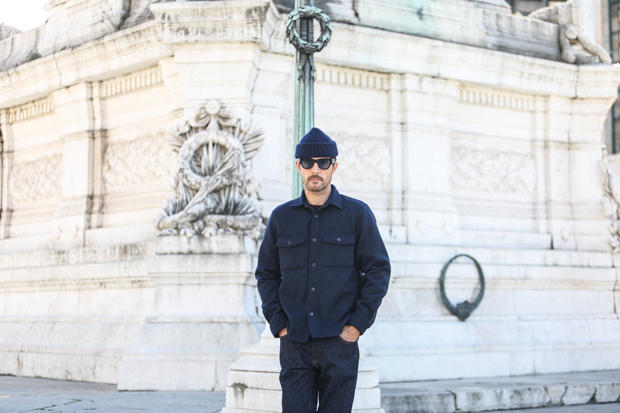Surchemise Militaire - Laine Mérinos Navy