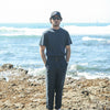Chino Militaire Double Pince Lin Navy - Comfort Fit