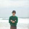Pull Col Rond Lambswool Vert