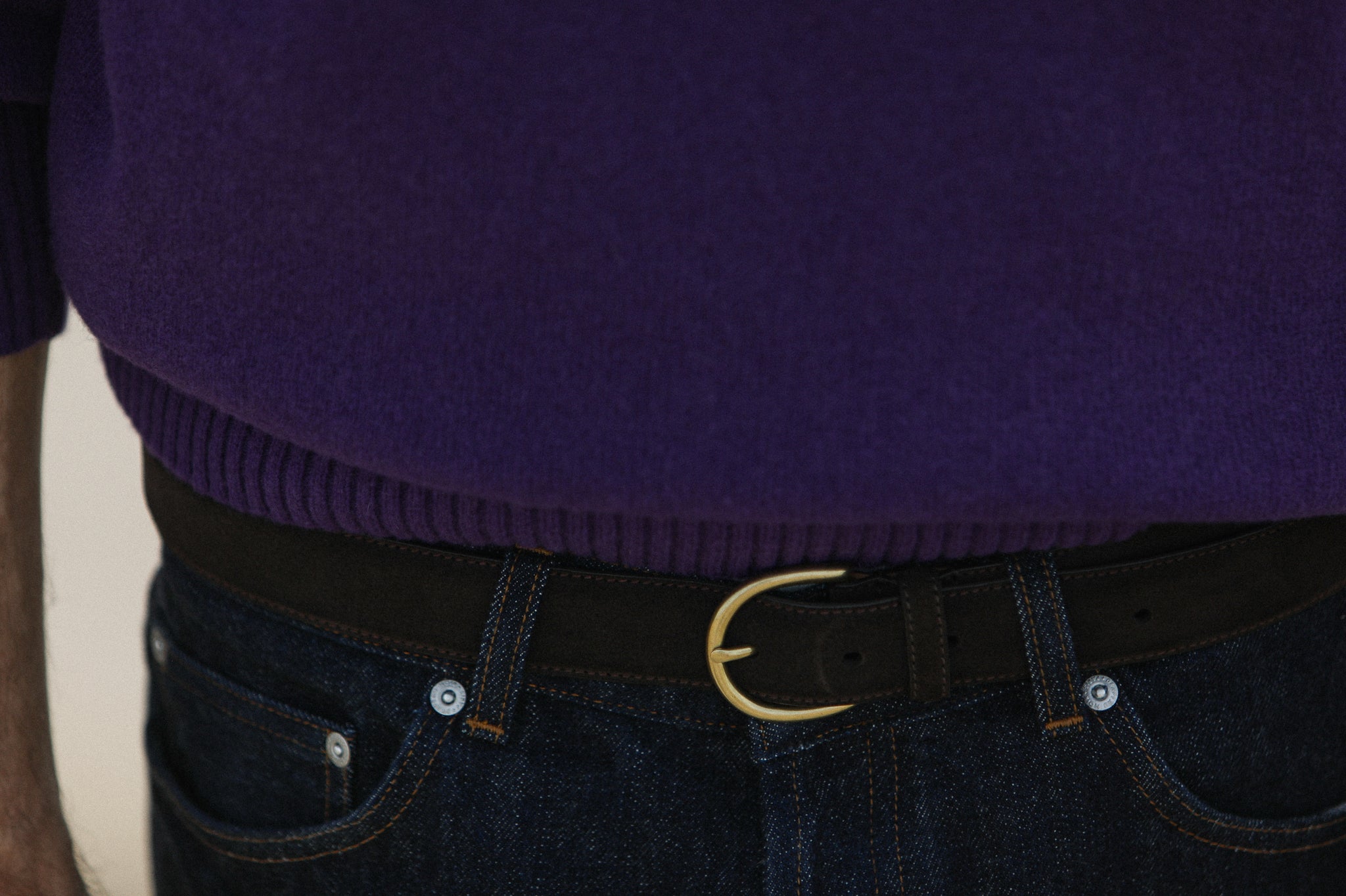 Pull Col Rond Lambswool Purple