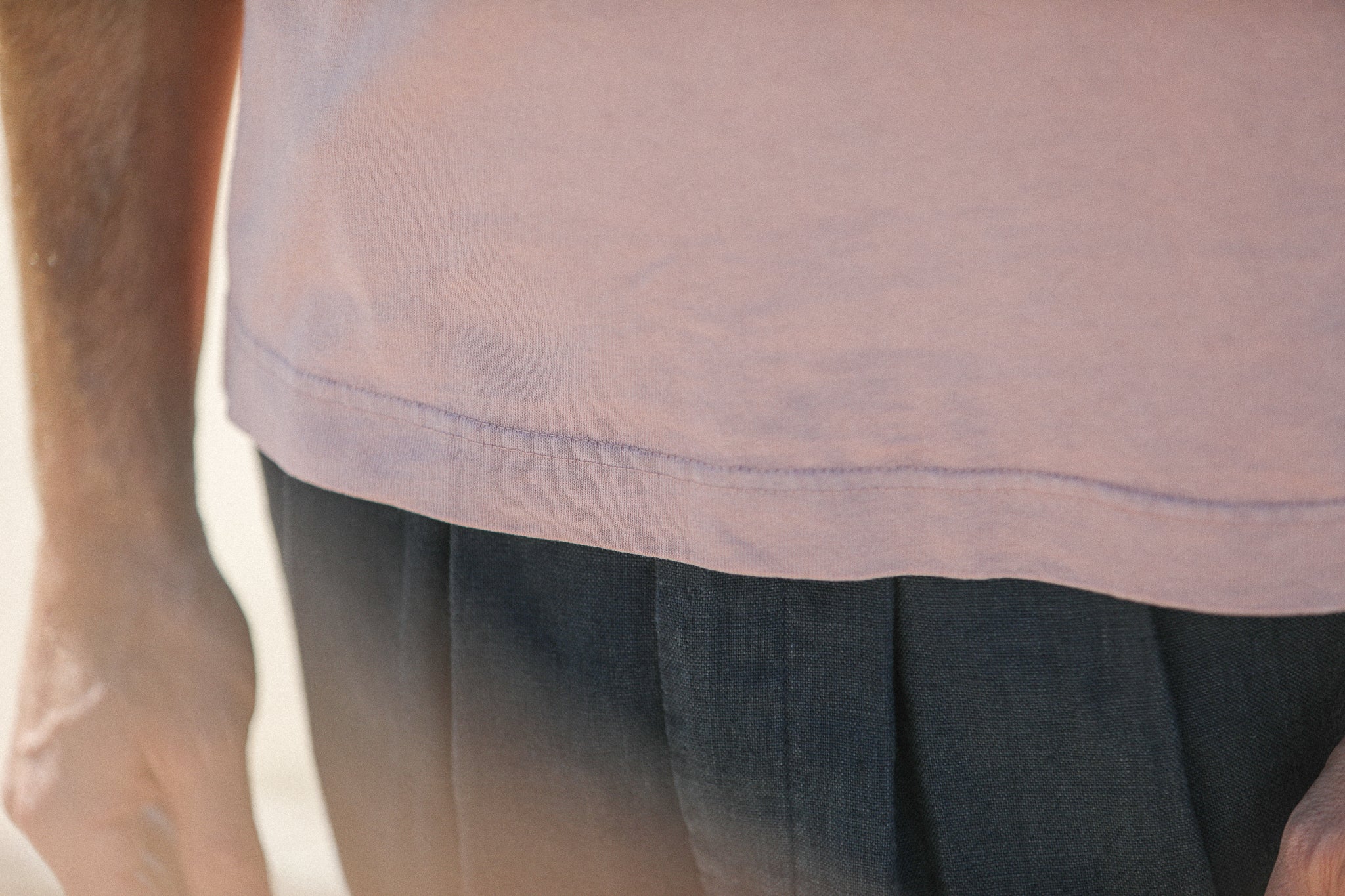 Tee-Shirt Confort Acid Wash Faded Pink