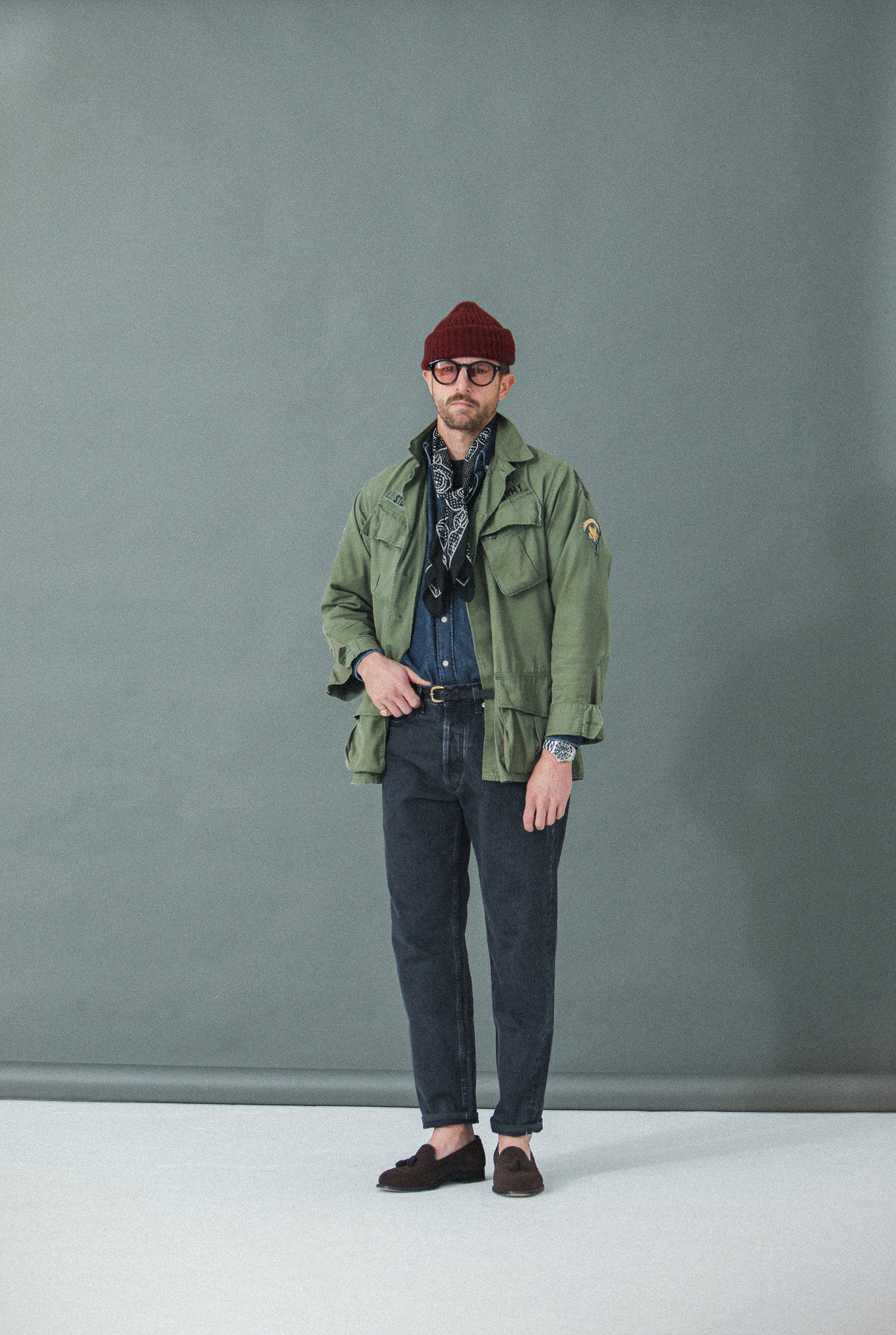 Jean Selvedge Noir Stonewash - Athletic Fit