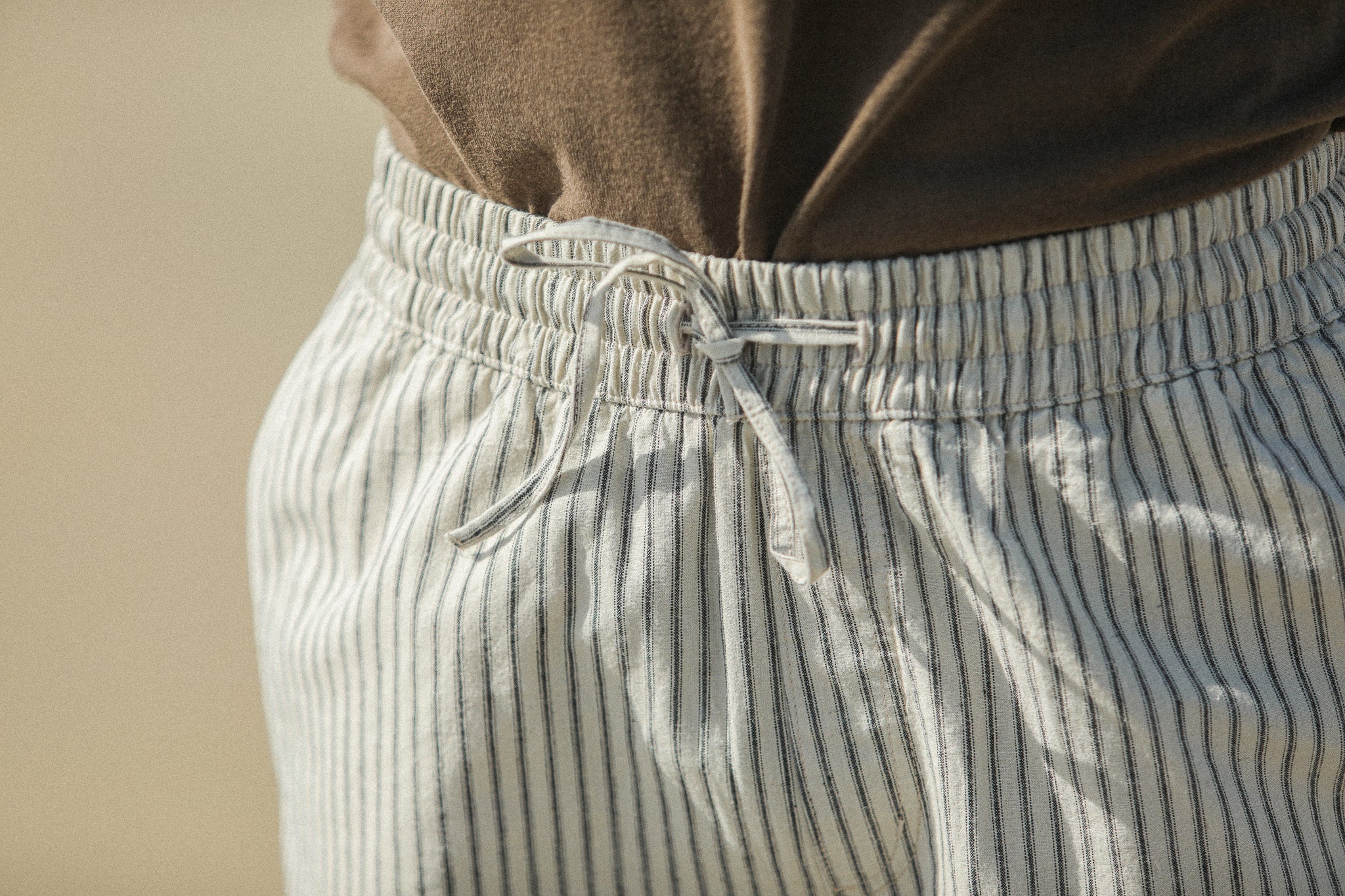 Beach Short - Rayures Beige