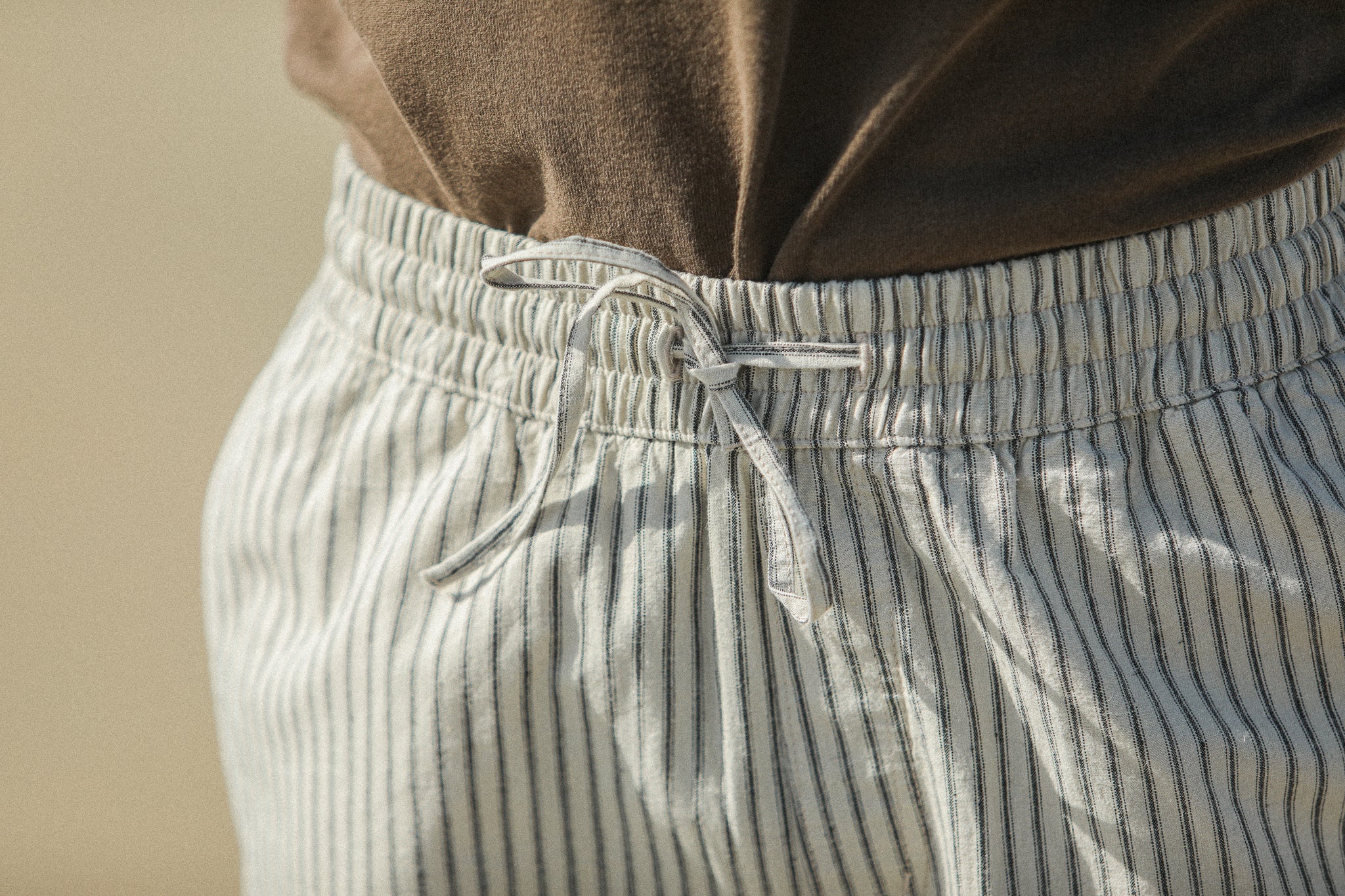 Beach Short - Rayures Beige