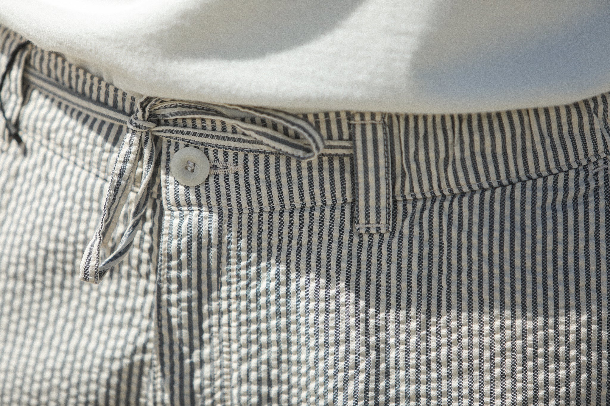 City Short - Seersucker Bleu Creme