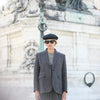 Boy Blazer Pied De Poule Gris Bleu