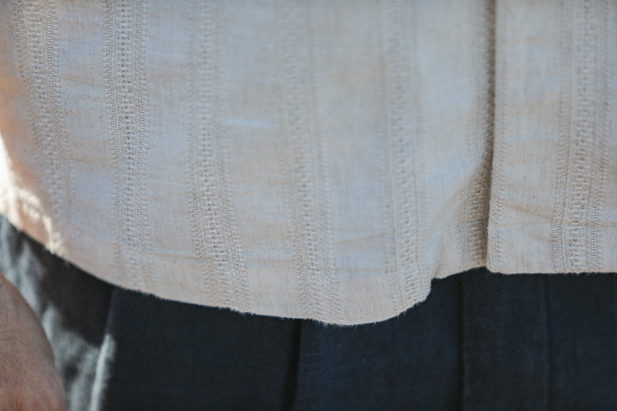 Camp Collar Broderie Japonaise Beige Creme