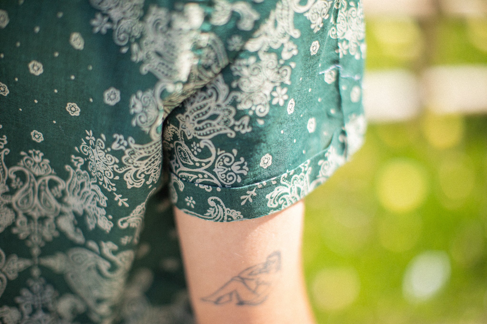 Chemise Camp Collar Bandana Vert