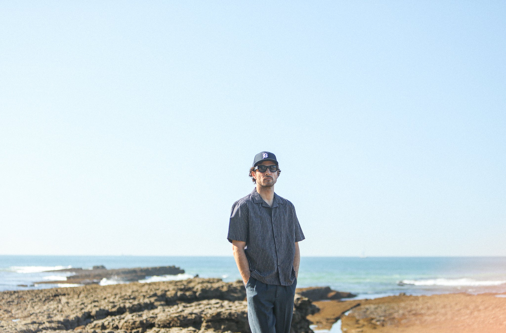 Camp Collar Stripes Navy - Modern Fit