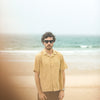Modern Camp Collar - Japanese Stripes Dark Yellow