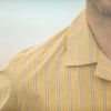 Modern Camp Collar - Japanese Stripes Dark Yellow