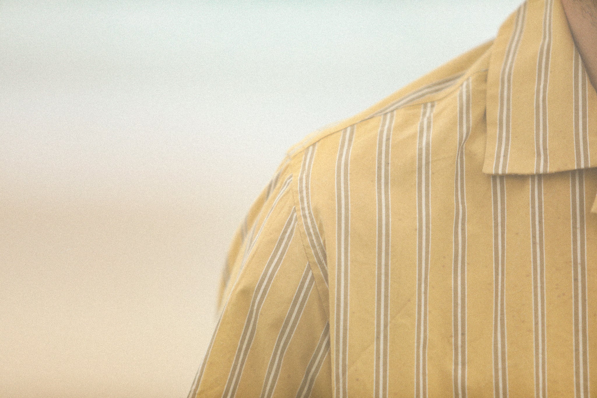 Modern Camp Collar - Japanese Stripes Dark Yellow