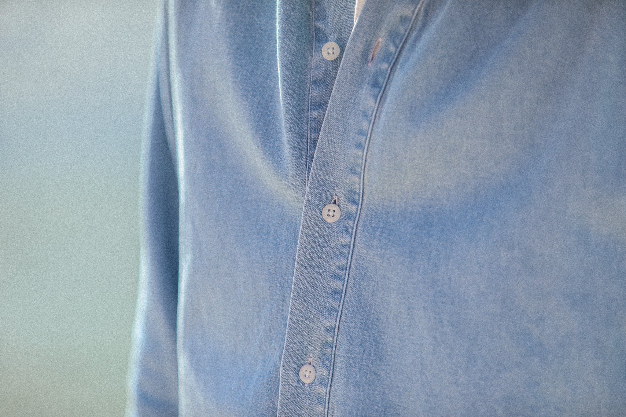 Cardigan Shirt Japanese Denim Bleach