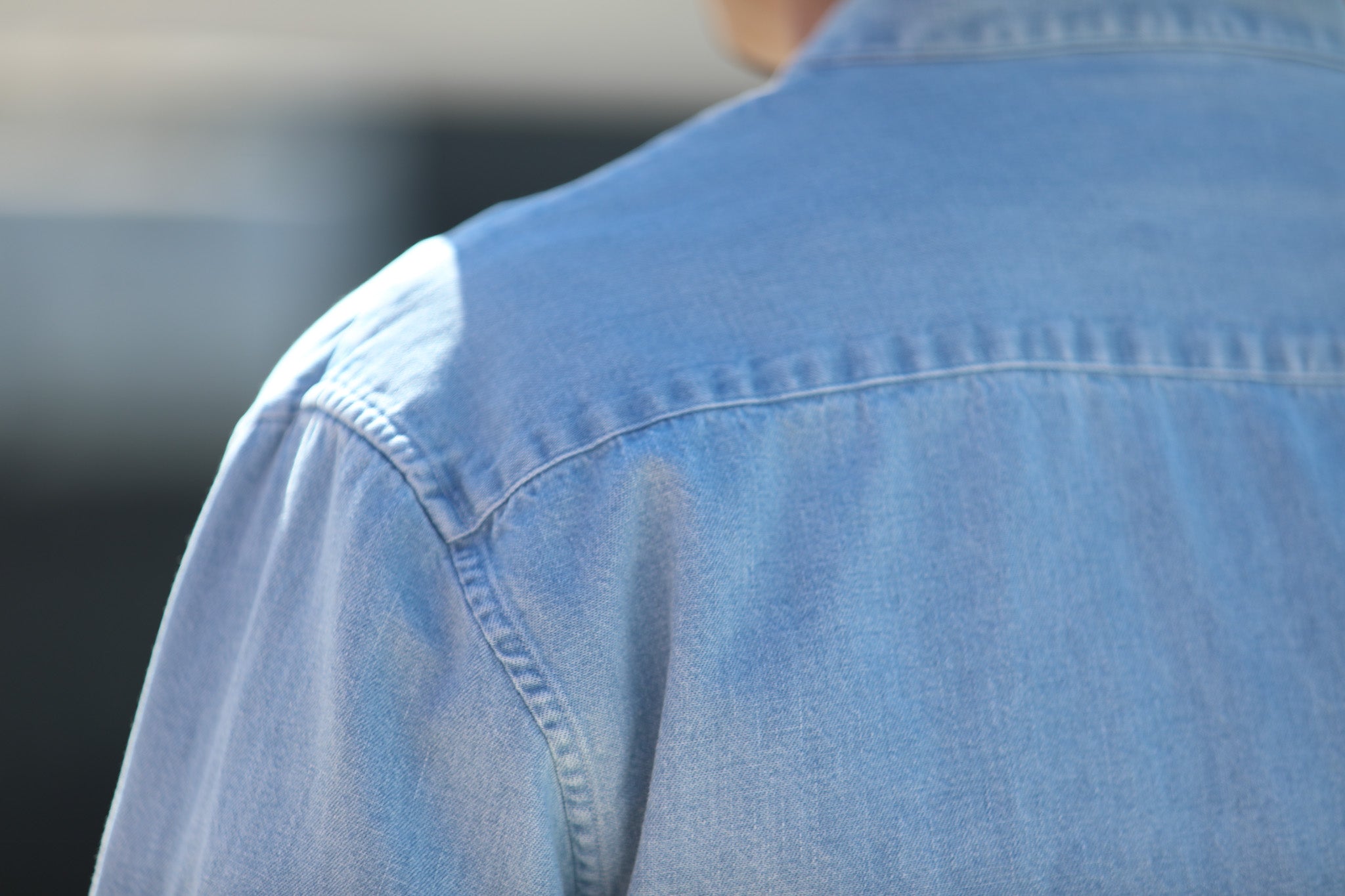 Cardigan Shirt Japanese Denim Bleach