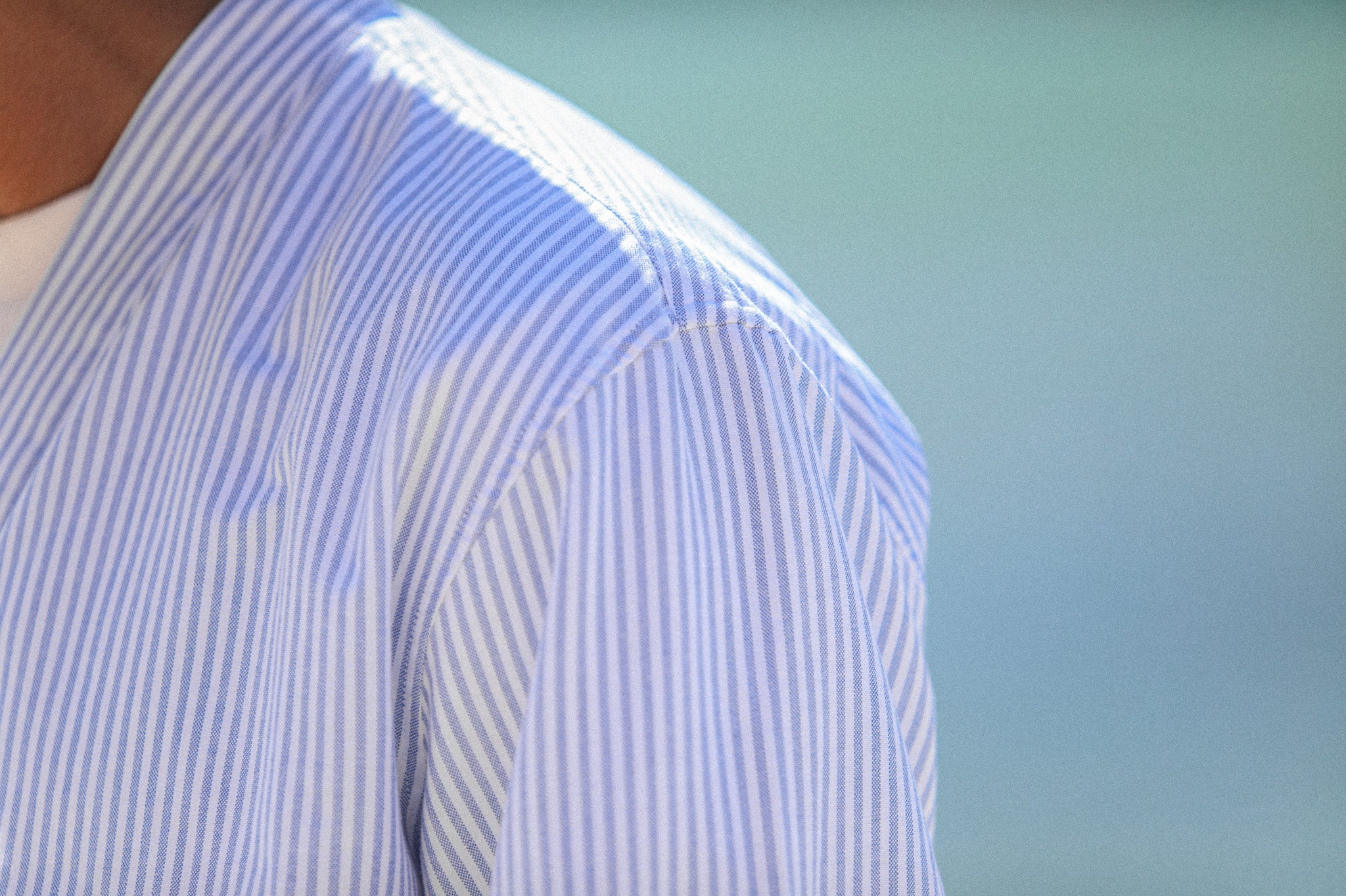 Cardigan Shirt Oxford Stripes