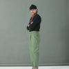 Cargo Sateen Japonais Pince Simple Khaki - Comfort Fit