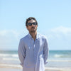 Chemise Oxford Bleu - Col Tailleur