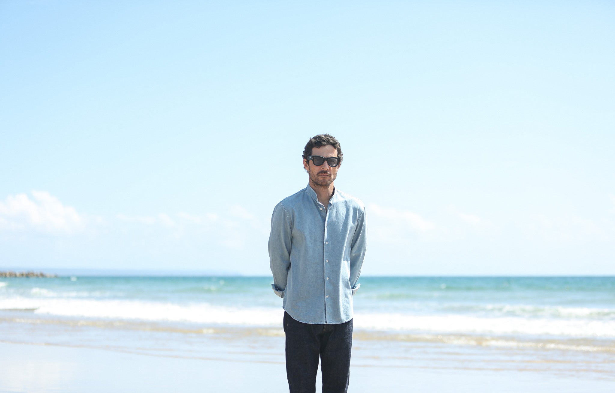 Chemise Denim Bleached - Col Tailleur