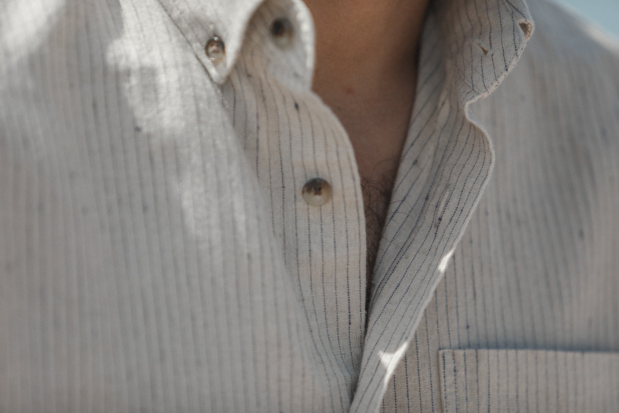 Chemise Japan Stripes Beige - Retro Fit