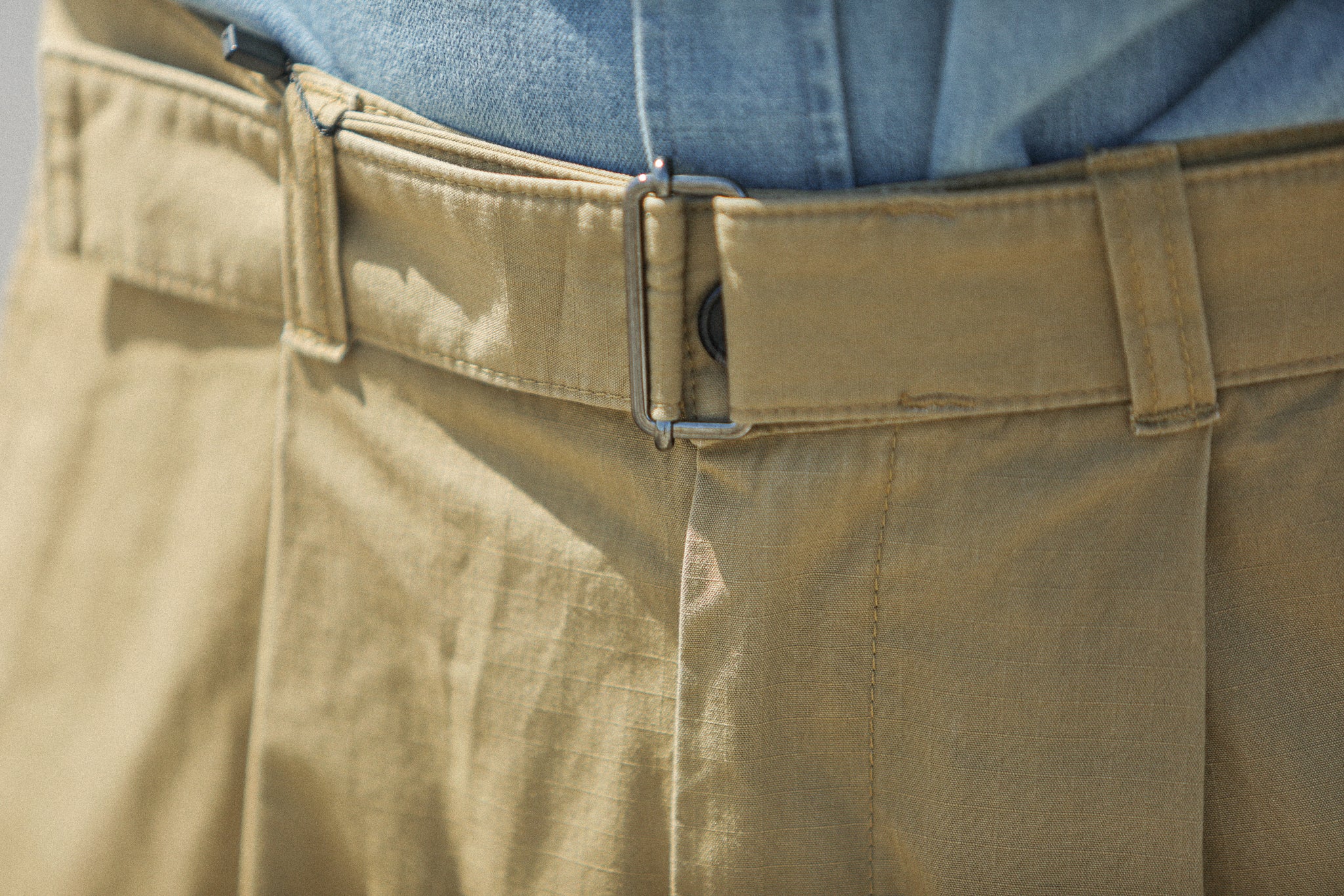 Chino Militaire Pince - Ripstop Japonais Beige