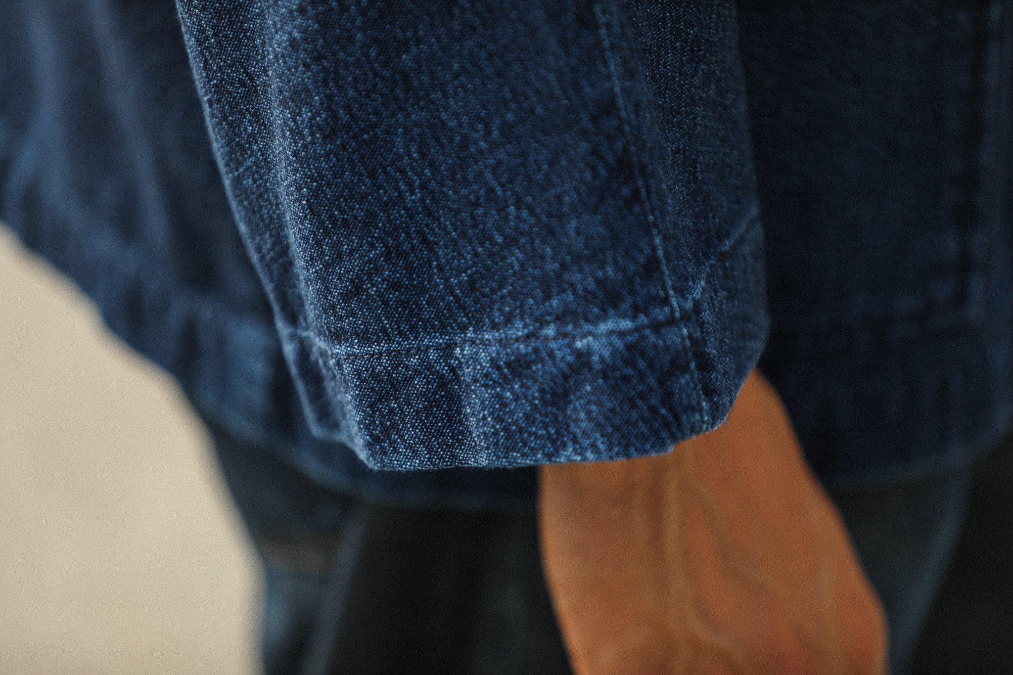 Veste Kimono Canvas Indigo Stonewash