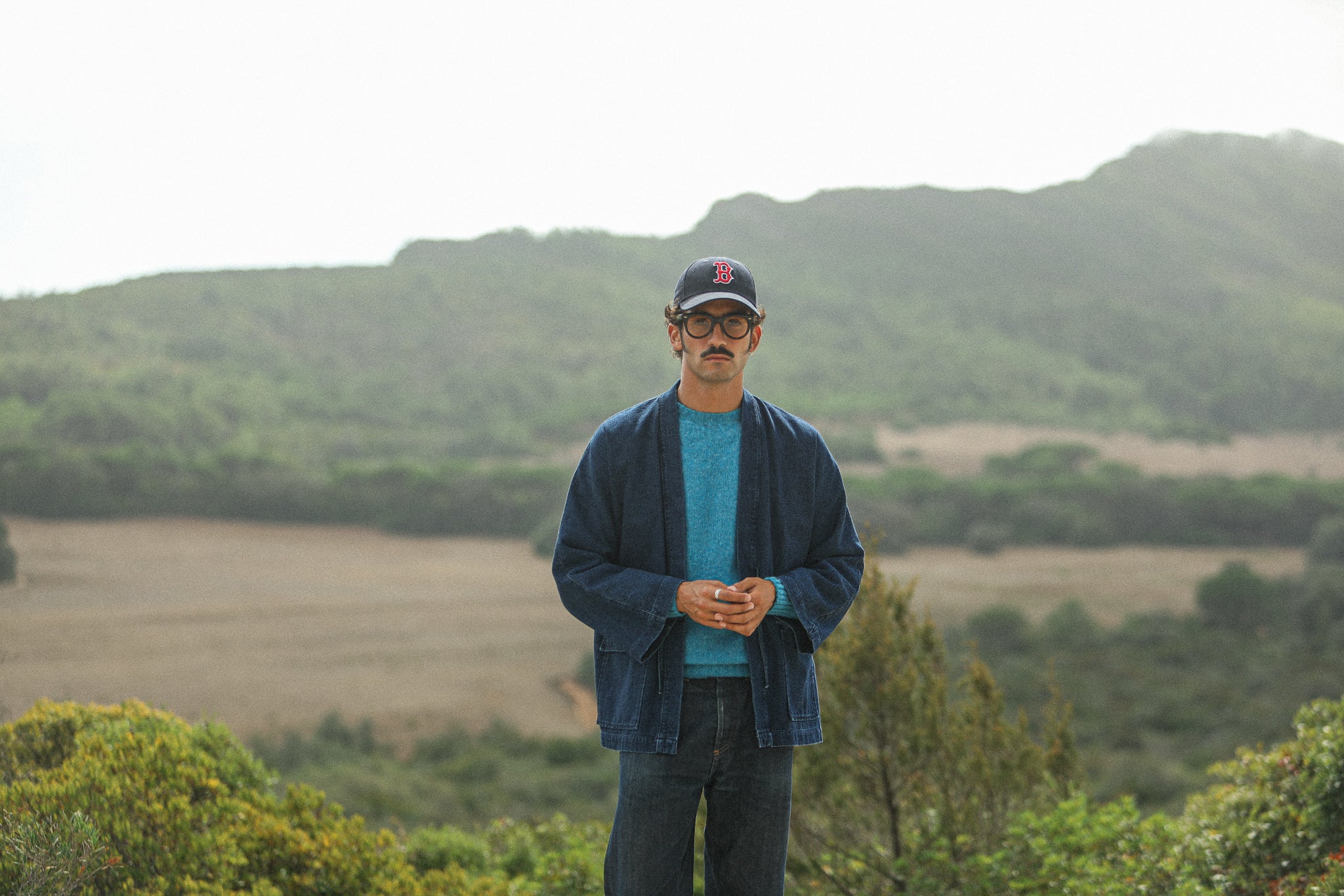 Veste Kimono Canvas Indigo Stonewash