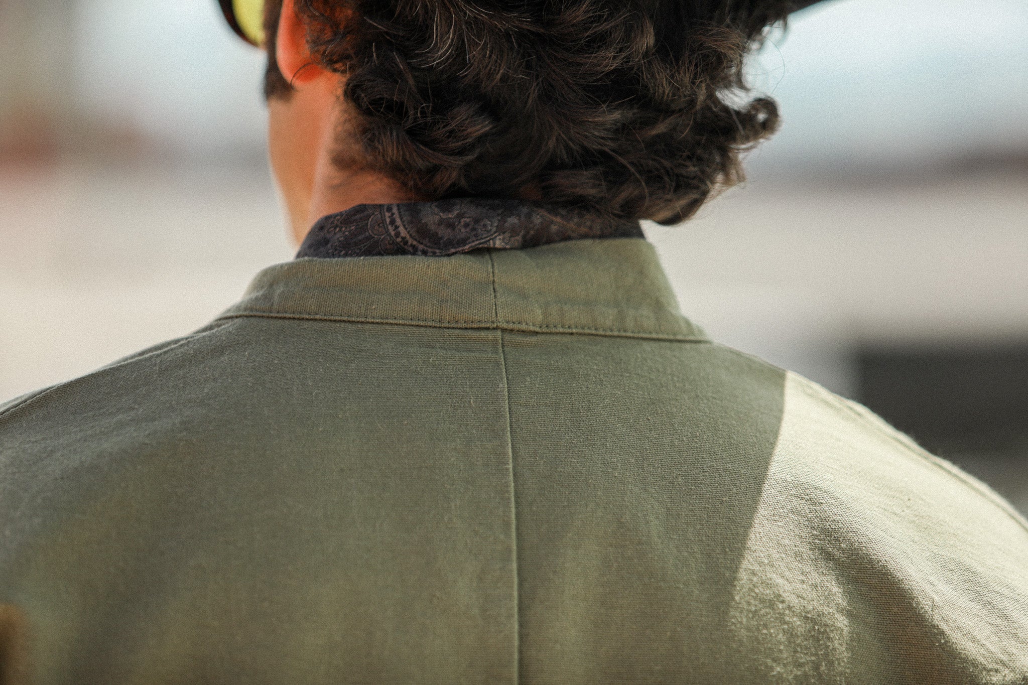 Veste Kimono Canvas Japonais Khaki