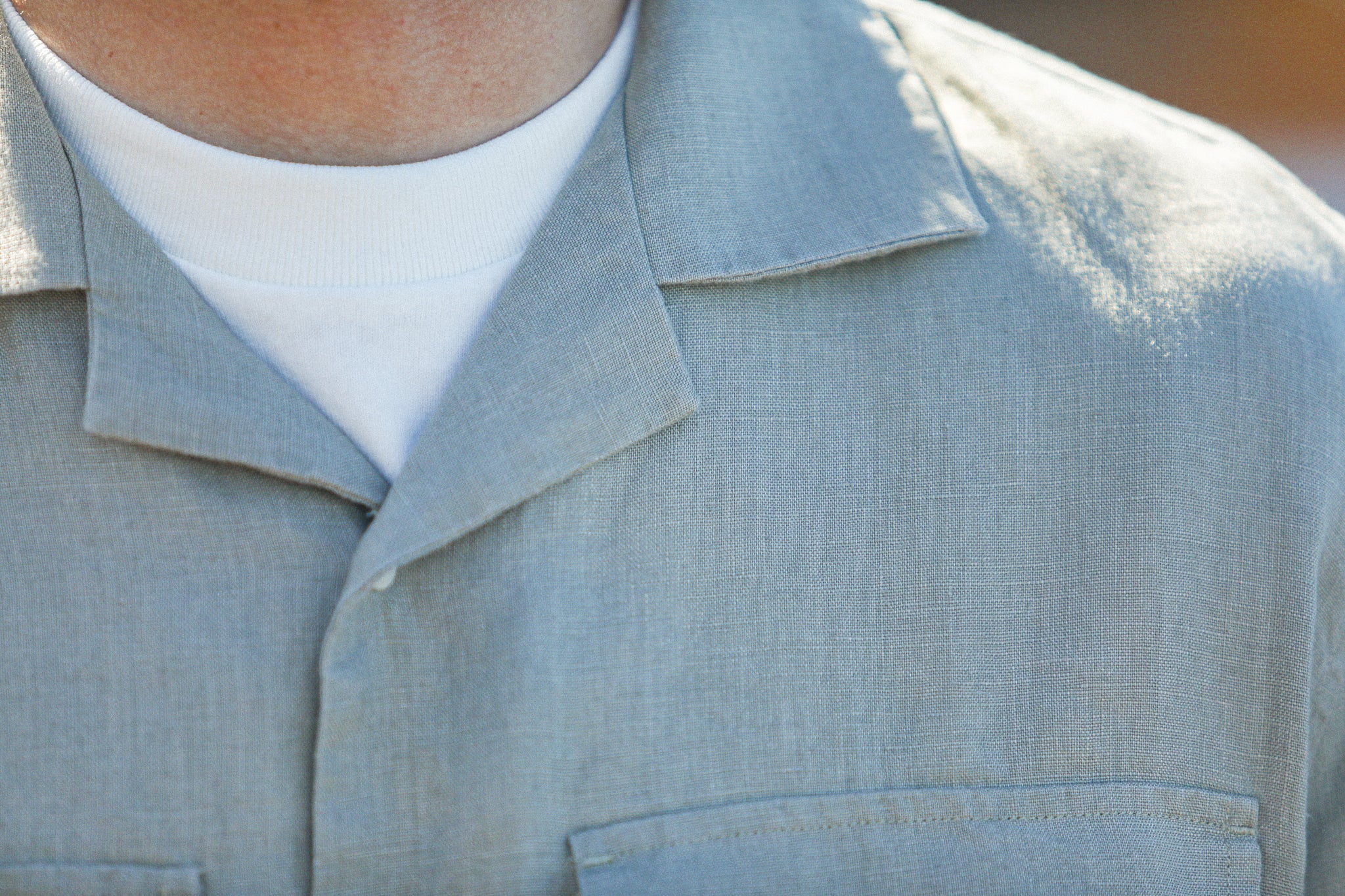 Military Camp Collar Lin Khaki