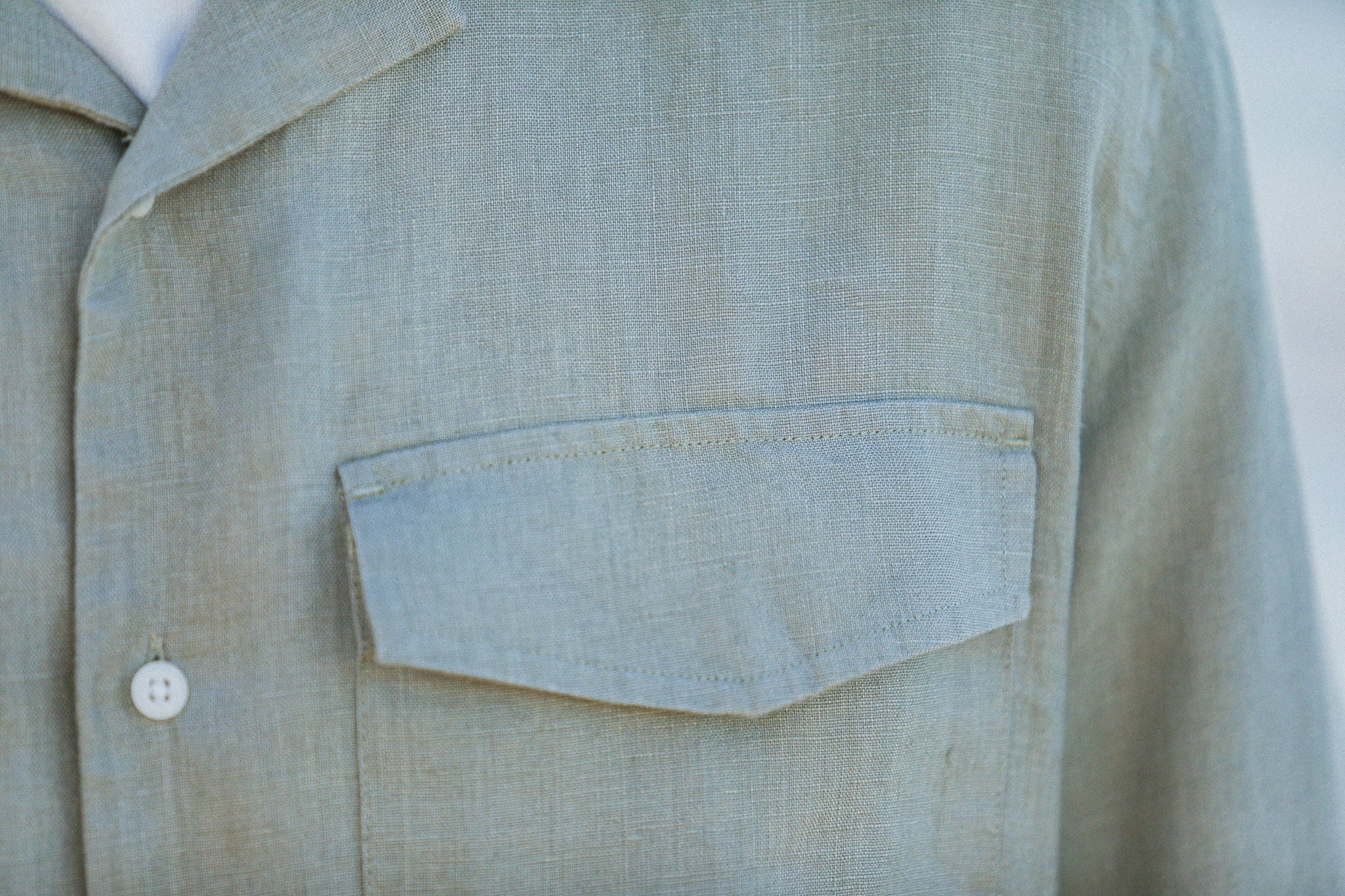 Military Camp Collar Lin Khaki