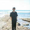 Military Camp Collar Lin Noir