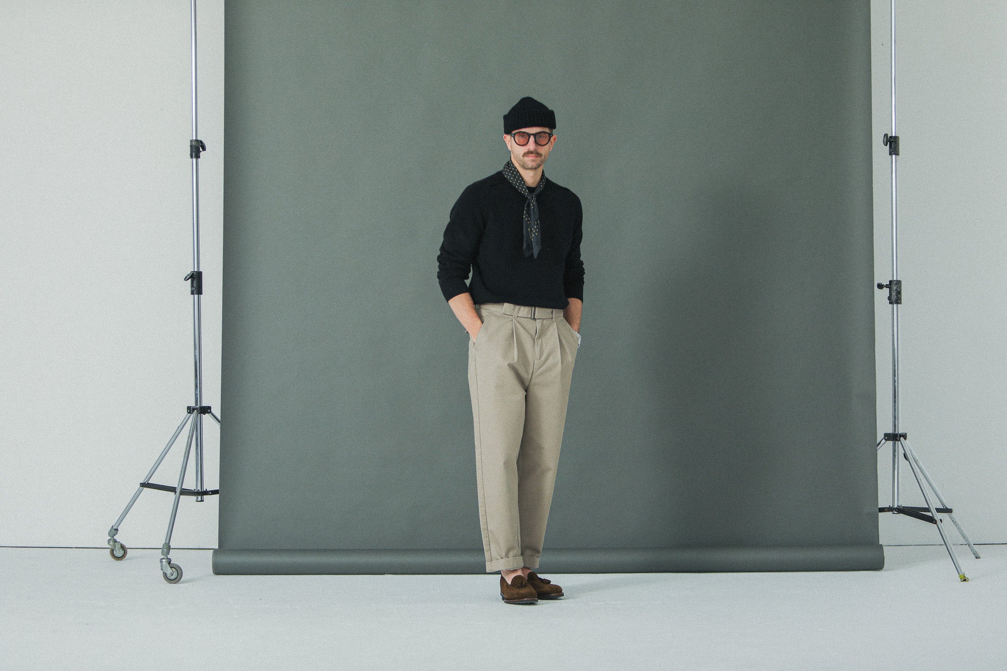 Chino Militaire Pince Simple Beige - Comfort Fit