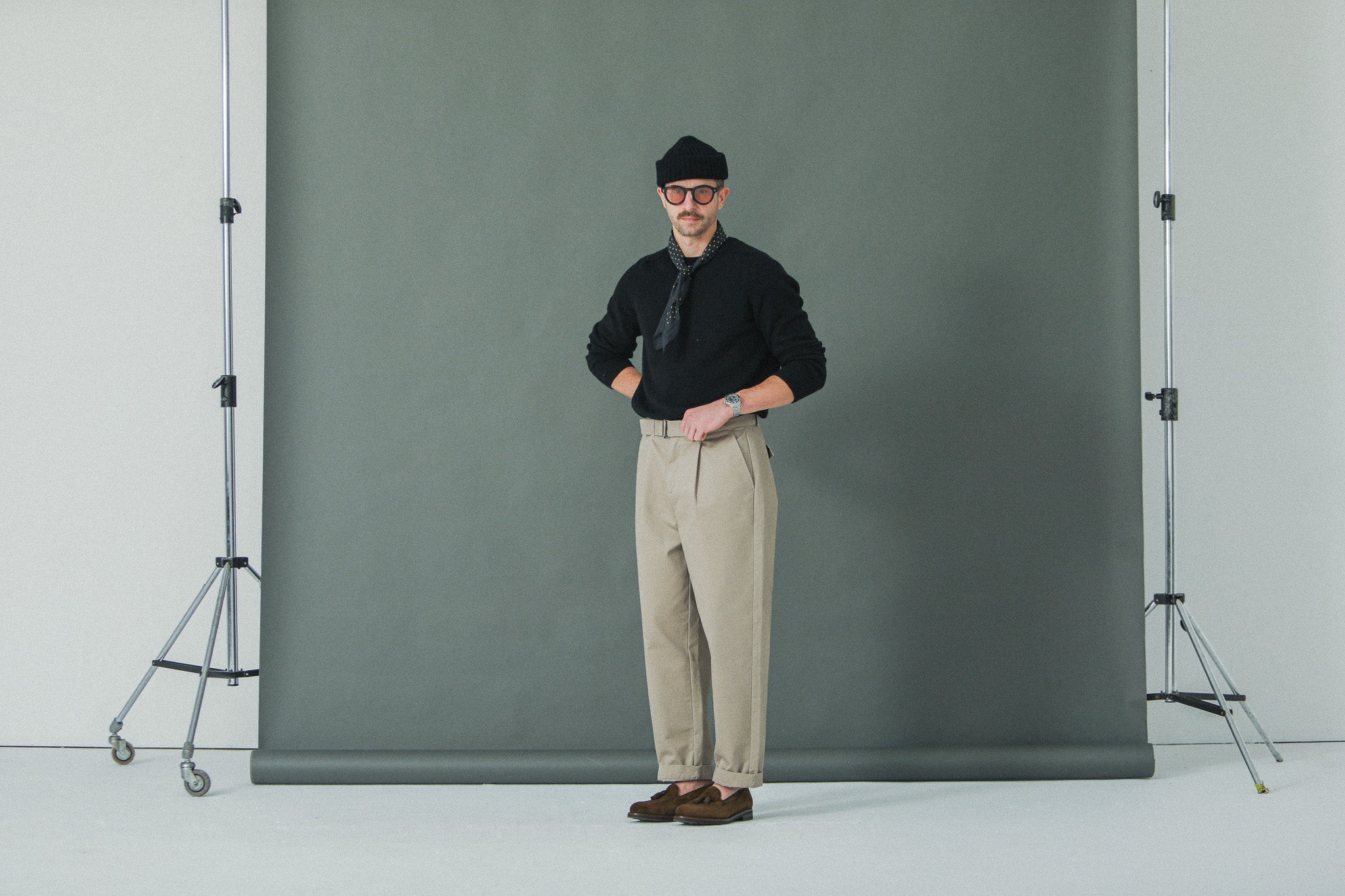 Chino Militaire Pince Simple Beige - Comfort Fit