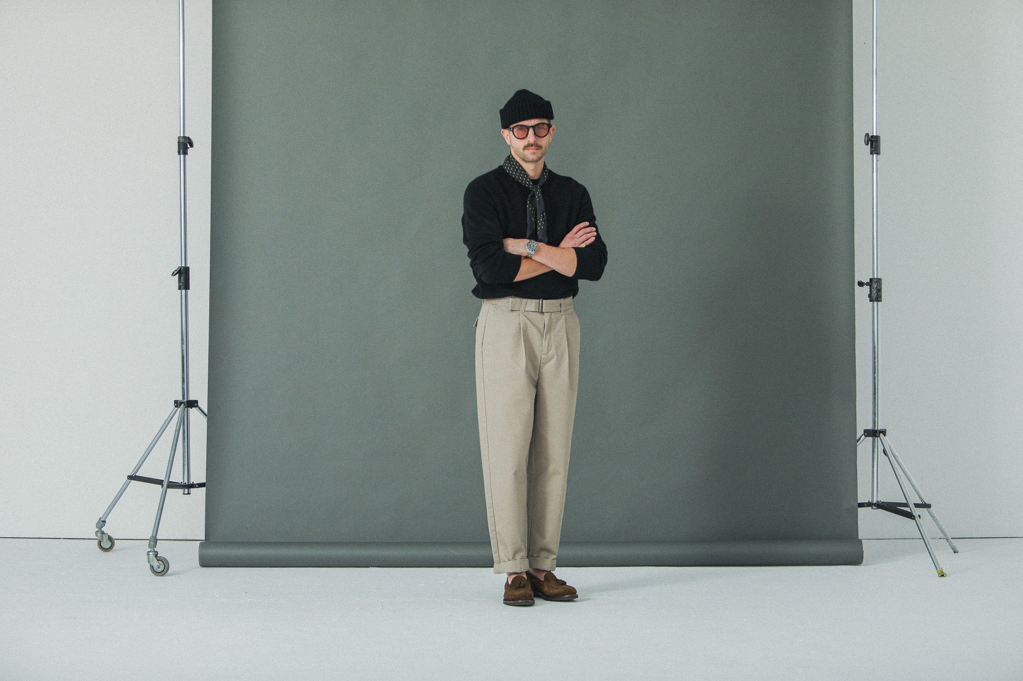 Chino Militaire Pince Simple Beige - Comfort Fit