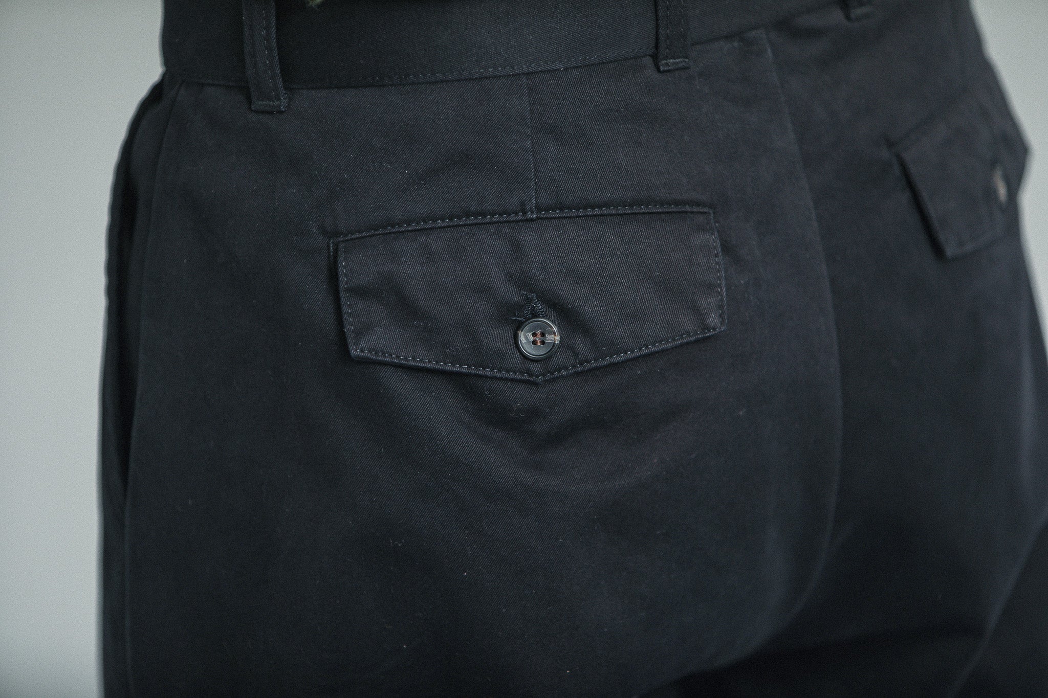 Chino Militaire Pince Simple Black - Comfort Fit